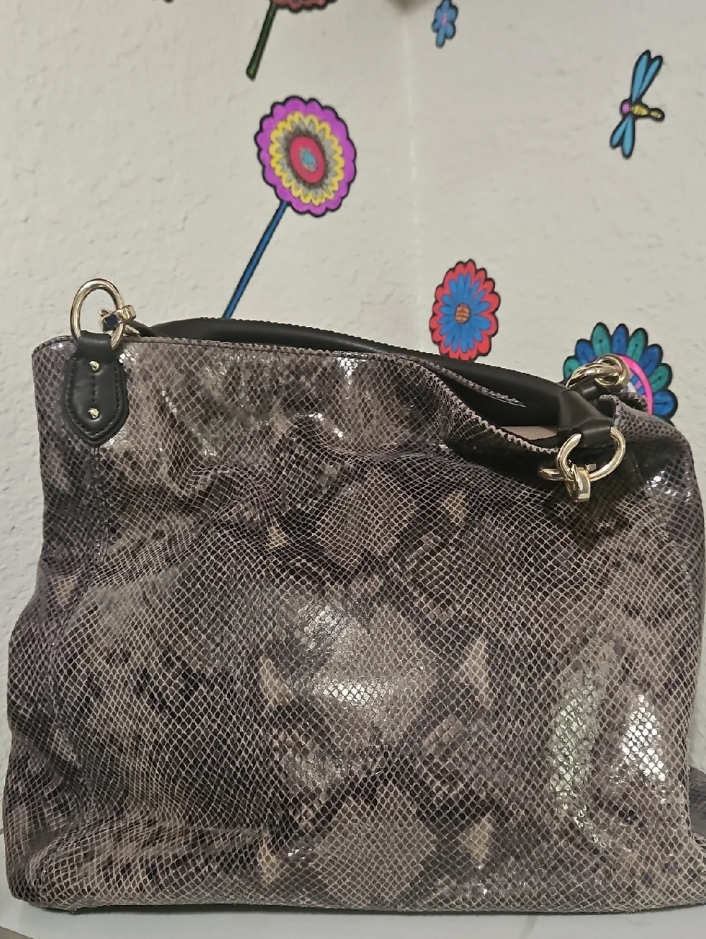 Coach Madison Phoebe Snakeskin Embossed Hobo bag
